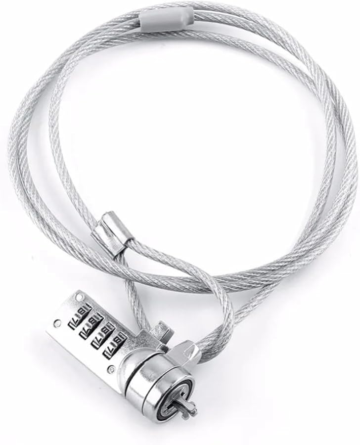 Black Laptop Combination Lock with Tamper Resistant Lockhead and 4 Digit Code - Image 3